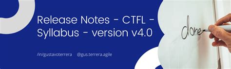 Release Notes Certified Tester Foundation Level Syllabus.